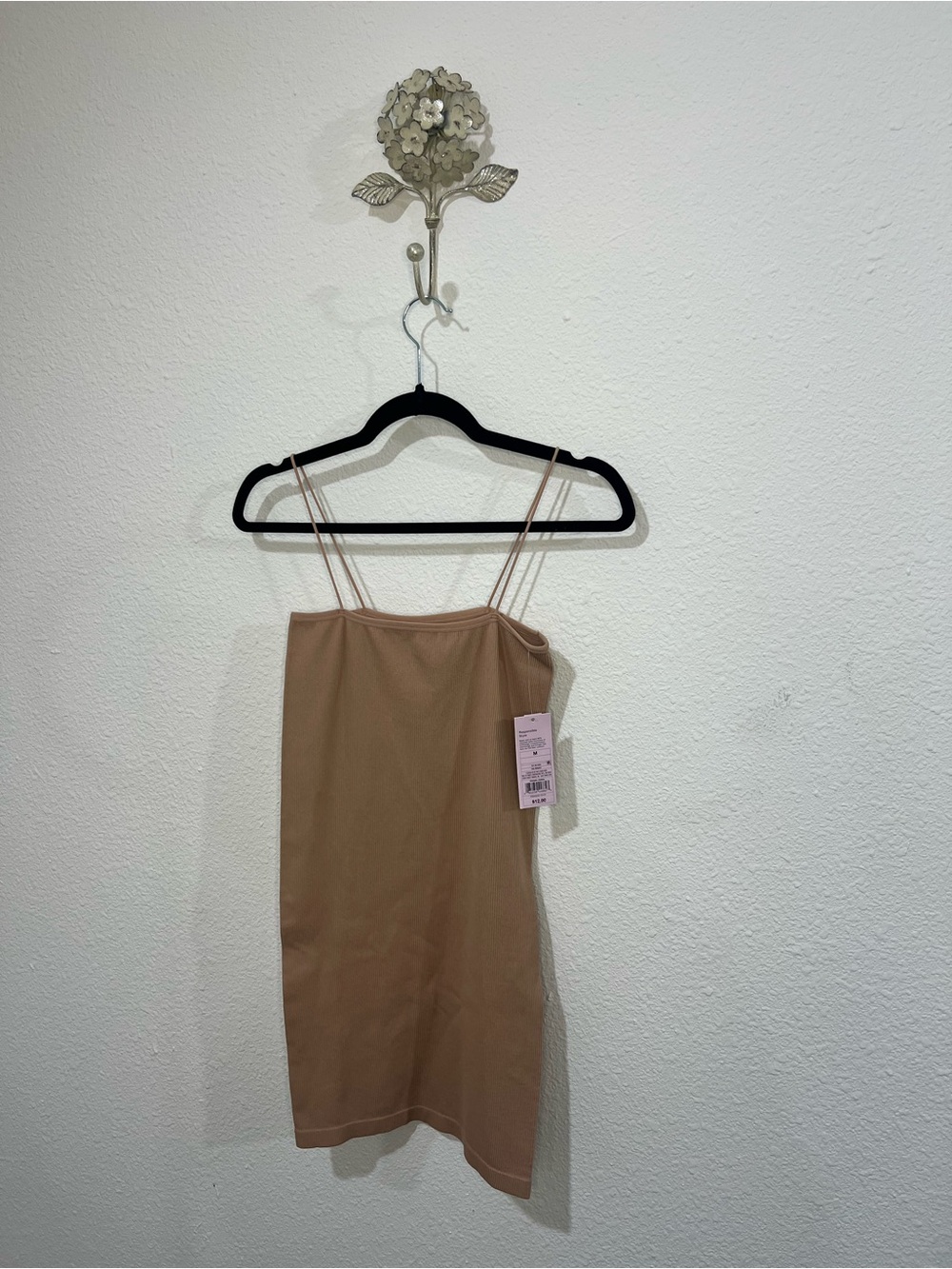wild fable Nude Ribbed Spaghetti Strap Mini Dress